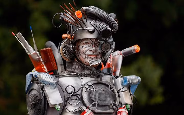 “Tượng sống” là một loại hình nghệ thuật đường phố khá phổ biến ở nhiều thành phố của châu Âu.