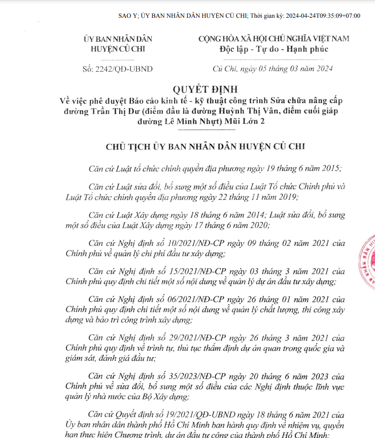 TP.HCM: Gói thầu sửa chữa đường Trần Thị Dư có về tay Trí Minh? - Hình 2 TP.HCM: Goi thau sua chua duong Tran Thi Du co ve tay Tri Minh?-Hinh-2
