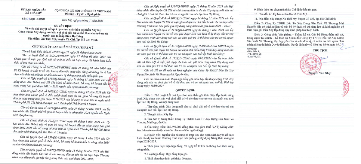 TPHCM: Mot ngay Cty Nguyen Gia duoc chi dinh 2 goi thau xay lap