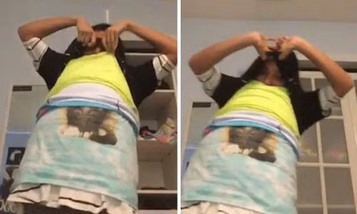 Thieu nu suyt mat mang vi mac 100 chiec ao cung luc