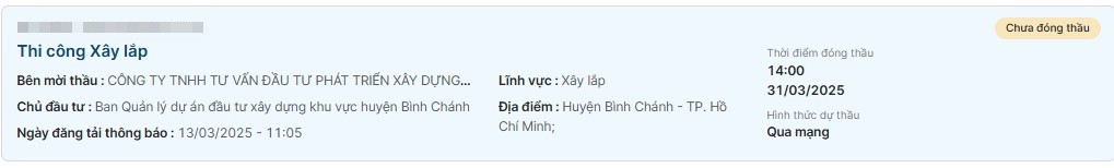 TP HCM: Huyện Bình Chánh tìm nhà thầu thi công 3 gói xây lắp "khủng" TP HCM: Huyen Binh Chanh tim nha thau thi cong 3 goi xay lap