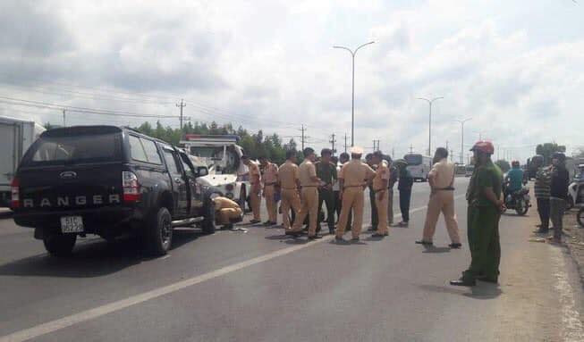 Chong nguoi thi hanh cong vu o Ba Ria-Vung Tau: CSGT da tu vong