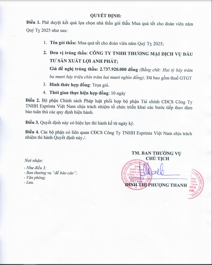 Binh Duong: Cty Loi Anh Phat se chuan bi 6200 phan qua Tet cho Esprinta Viet Nam-Hinh-2