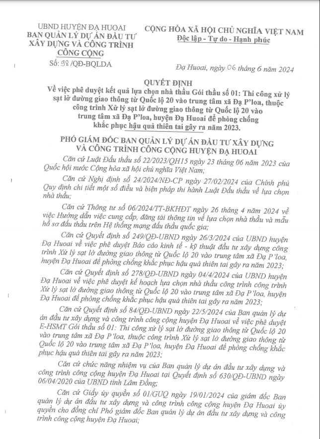 Lam Dong: Nang luc nha thau xu ly sat lo Quoc lo 20