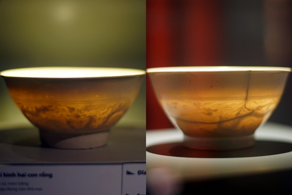 3. Bảo vật quốc gia - Hai bát sứ ngự dụng Hoàng thành Thăng Long là hai chiếc bát sứ cổ được đánh giá là đẹp và độc đáo nhất từng được tìm thấy ở Việt Nam. Hiện vật đang được lưu giữ và trưng bày ở Di sản văn hóa thế giới Hoàng thành Thăng Long, Hà Nội.