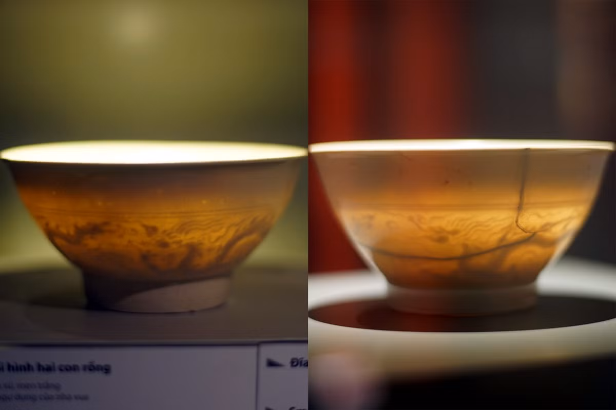 3. Bảo vật quốc gia - Hai bát sứ ngự dụng Hoàng thành Thăng Long là hai chiếc bát sứ cổ được đánh giá là đẹp và độc đáo nhất từng được tìm thấy ở Việt Nam. Hiện vật đang được lưu giữ và trưng bày ở Di sản văn hóa thế giới Hoàng thành Thăng Long, Hà Nội.