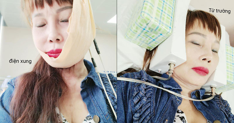 Có vẻ như cô dâu 63 tuổi đang rất cố gắng để lấy lại nhan sắc cũ của mình, dù sao thì thời điểm mới kết hôn với chú rể Hoa Cương trông chị tươi tắn trẻ trung hơn bây giờ.