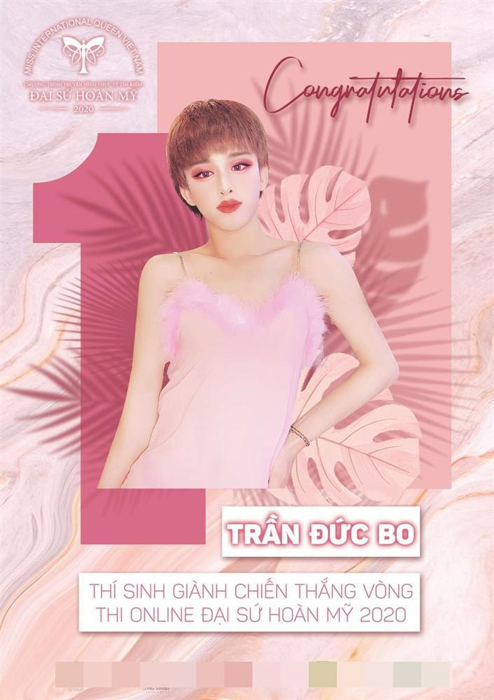 Vào tối ngày 24/10, Ban tổ chức Miss International Queen Vietnam - Hoa hậu Chuyển giới Việt Nam 2020 đã đăng tải lên Fanpage thông tin thí sinh giành chiến thắng trong vòng vote online (bình chọn trực tuyến). Cái tên đứng đầu danh sách đó chính là Trần Đức Bo với hơn 140.000 bình luận, 30.000 lượt chia sẻ và 200.000 lượt thích. Như vậy, Trần Đức Bo đã lọt thẳng vào top 50 nhờ kết quả thắng này.