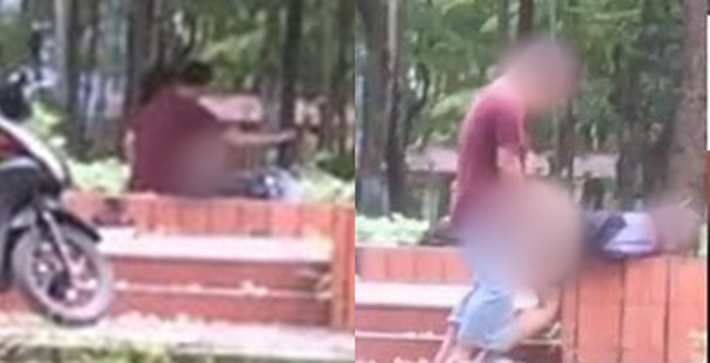 Trước đó, trên MXH xuất hiện không ít trường hợp các cặp đôi nam nữ đã có những hành động phản cảm khác chốn công viên. Như đoạn clip được chia sẻ vào khoảng tháng 7 vừa qua, MXH lan truyền đoạn clip dài khoảng 4 phút ghi lại hình ảnh một cặp đôi nam nữ đang mây mưa ngay tại công viên.