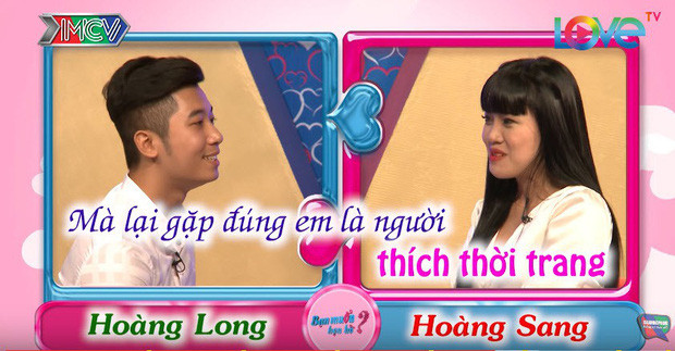 Tại chương trình Bạn muốn hẹn hò số 225, cặp Hoàng Long (31 tuổi, Hà Nội) và Hoàng Sang (27 tuổi, Đồng Nai) được ông mai bà mối đánh giá là đôi "trai tài gái sắc". Cặp đôi này tưởng chừng thành công ghép cặp đến nơi nhưng đến phút thứ 89, nữ chính lại bị từ chối phũ phàng.