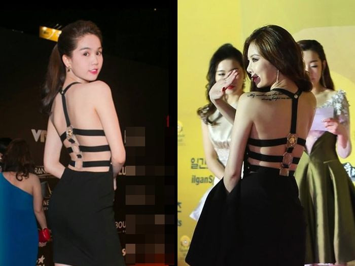 Diện chiếc váy hàng hiệu hở lưng trần gợi cảm, Ngọc Trinh và HyunA khiến fan đau đầu không biết ai xuất sắc hơn.