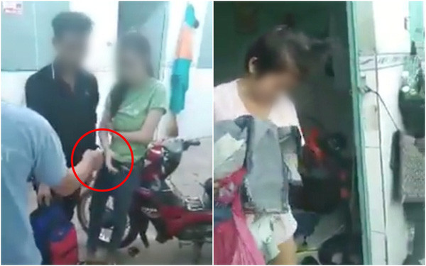 Trước khi cả hai lên xe, anh chồng còn mở ví đưa tiền cho vợ, coi như hết tình hết nghĩa với nhau.