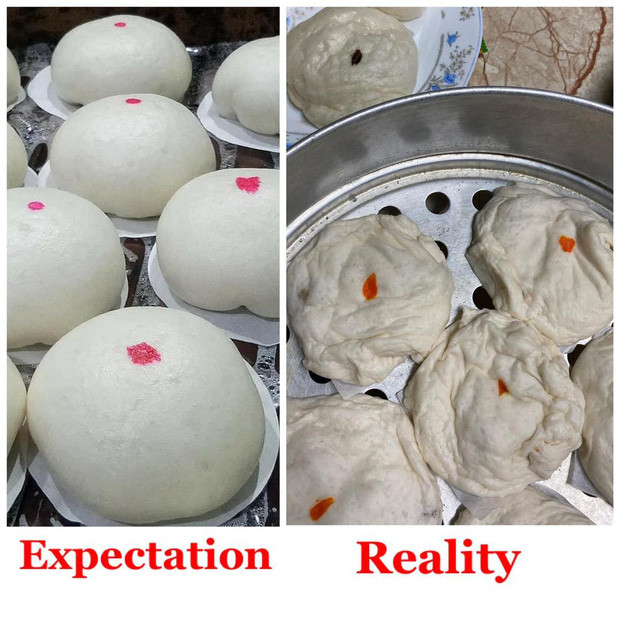 Người ta làm bánh bao và đây là tôi làm...