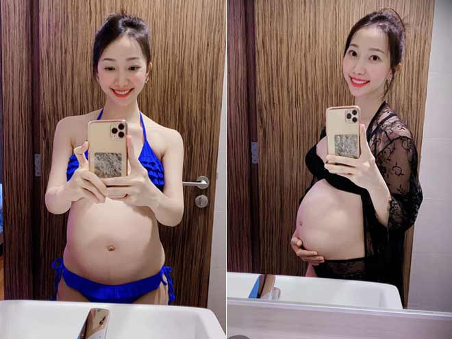 Duyên kết hôn được 1,5 năm thì mang thai em bé đầu lòng. Cô thừa nhận bản thân không có nhiều kinh nghiệm trong việc chăm sóc thai kỳ nhưng bên cạnh luôn có ông xã quan tâm, chăm sóc chu đáo nên cô có một thai kỳ nhẹ nhàng, khỏe mạnh và vui vẻ.