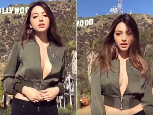  Người đẹp Celine Farach (23 tuổi, Mỹ) từng nổi như cồn trên mạng xã hội Việt nhờ clip 23 giây quay tại khu vực Hollywood, Mỹ.