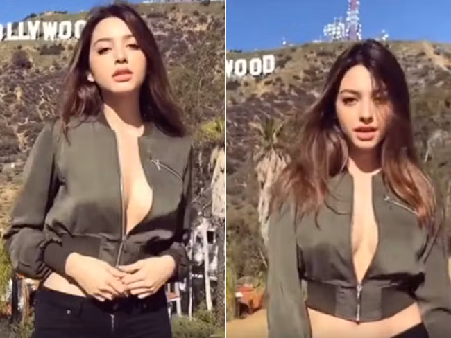  Người đẹp Celine Farach (23 tuổi, Mỹ) từng nổi như cồn trên mạng xã hội Việt nhờ clip 23 giây quay tại khu vực Hollywood, Mỹ.