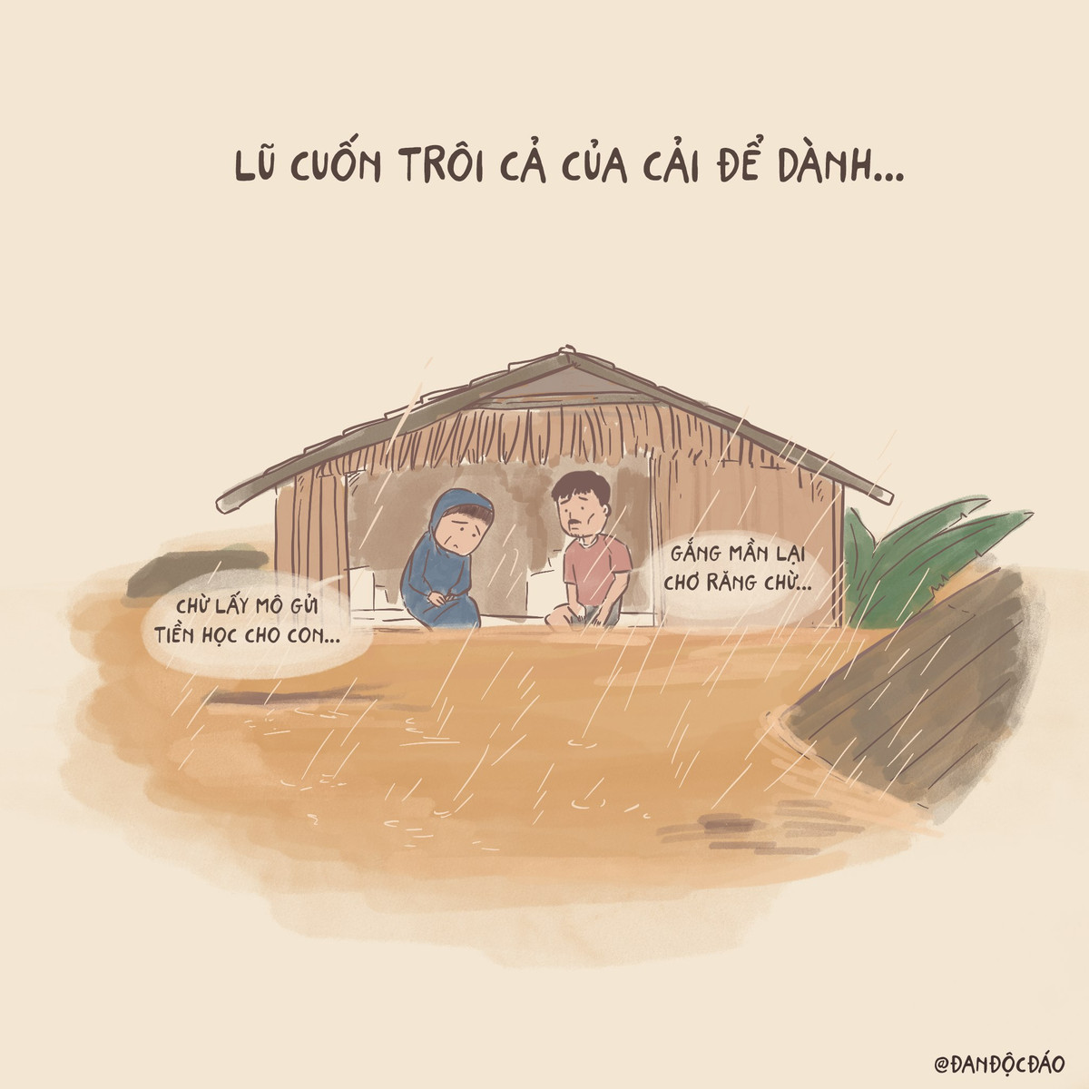 Sau khi vẽ xong, Nhất Đan đã đăng những bức tranh của mình lên trang cá nhân và kêu gọi mọi người cùng chung tay ủng hộ miền Trung.