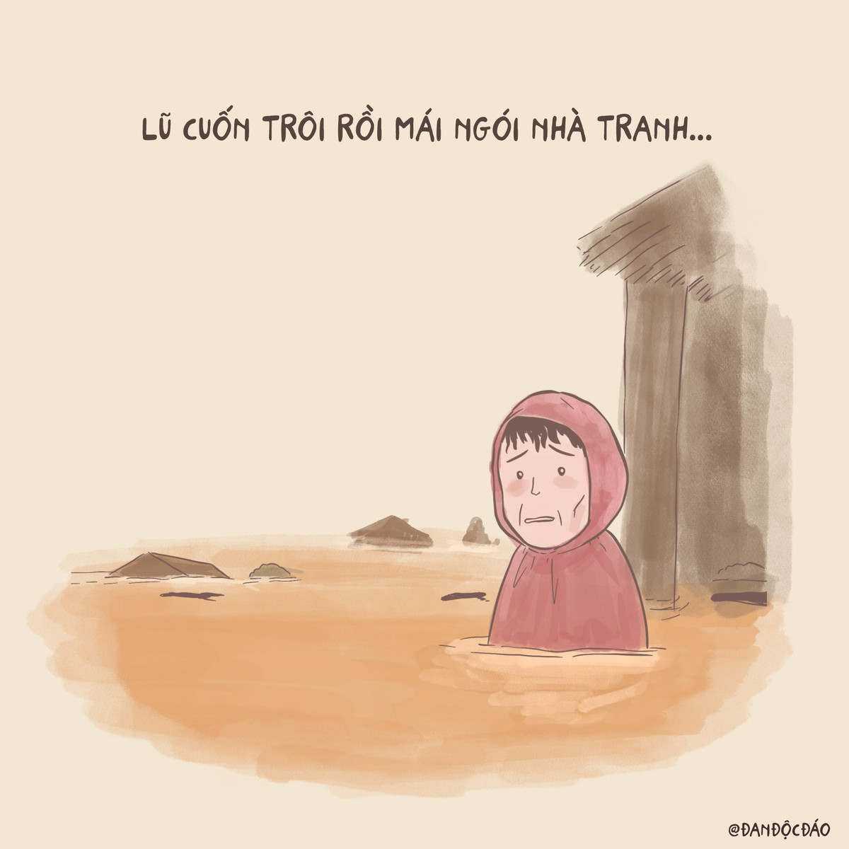 Đam mễ vẽ minh họa từ lâu, Nhất Đan đã nảy ra ý tưởng dùng hình ảnh để phác họa những mất mát, khó khăn của người dân vùng lũ miền Trung.