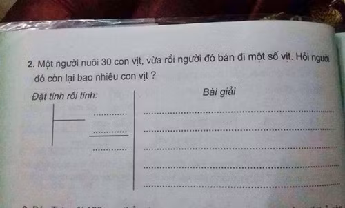 Bán đi một số nhưng rồi lại bắt tìm số vịt cụ thể còn lại.