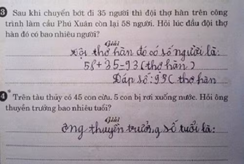 Con cừu rơi xuống nước thì liên quan gì số tuổi ông thuyền trưởng?