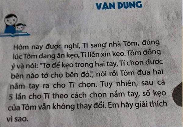 Đề bài trên không phải là một phép tính thông thường sử dụng cộng, trừ, nhân, chia là ra kết quả mà bài toán còn yêu cầu học sinh phải biết suy luận logic và phân tích vấn đề. Nhiều phụ huynh thắc mắc, đến cả người lớn cũng phải đắn đo khi tìm câu trả lời thì liệu các bé lớp 3 sẽ tìm đáp án cho bài tập trên ra sao.