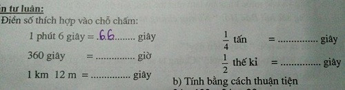 Từ bao giờ km với tấn lại quy đổi được ra giây nhỉ?