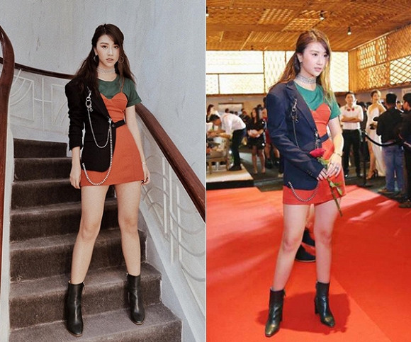 Trong một số hình ảnh bị móc mẽ, trông hot girl Việt này chân không dài và thon như những bức hình tự chụp.