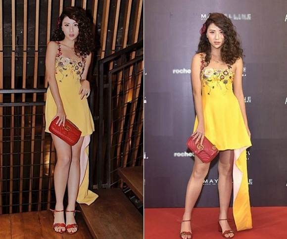 Tuy nhiên, hình cô tự đăng và ảnh do nhiếp ảnh gia chụp lại khác nhau hoàn toàn.