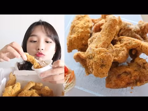 Các ngôi sao Mukbang có nhiều kiểu khác nhau. Ngoài những hot girl, hot boy có ngoại hình đẹp, cũng có những thành phần béo phì do tham ăn nhưng vô cùng nhiệt tình và vui nhộn. Ảnh cắt clip Youtube.