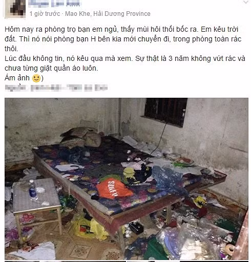 Giữa tháng 4 vừa qua, hình ảnh về căn phòng trọ siêu bẩn mà theo chia sẻ là của một sinh viên 3 năm không vứt rác và giặt quần áo (?) cũng khiến dân mạng bàn tán không ngừng.