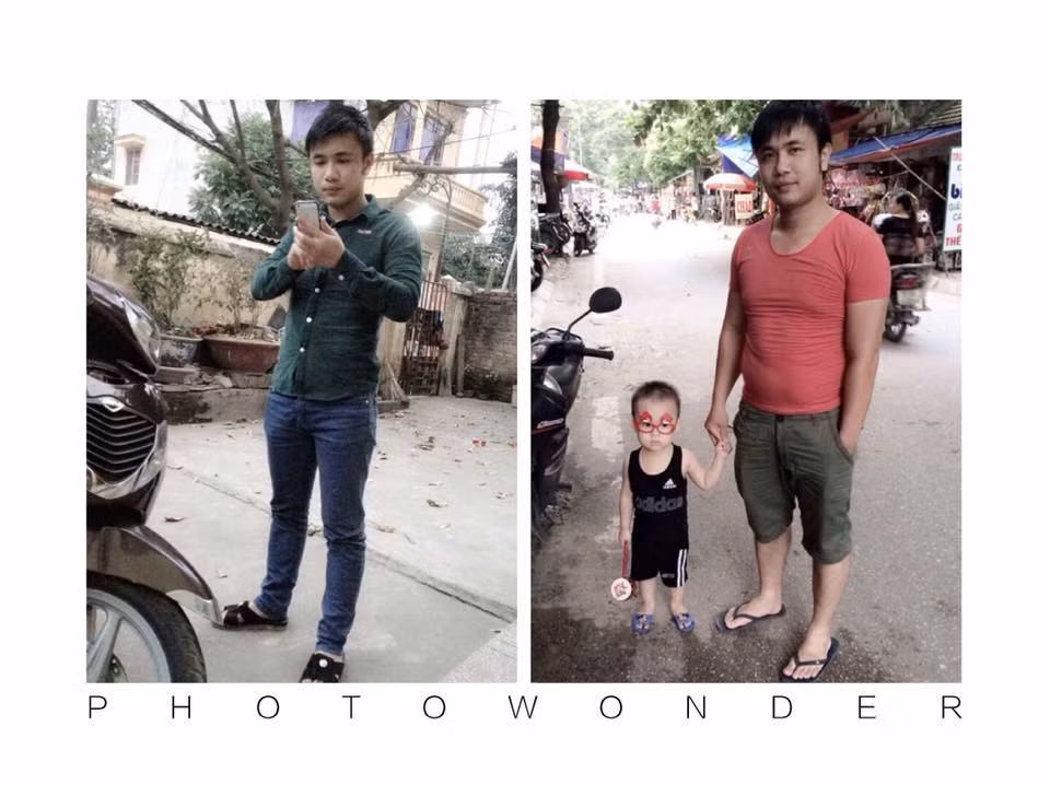 Đi bên con bố chỉ "làm nền" thôi.