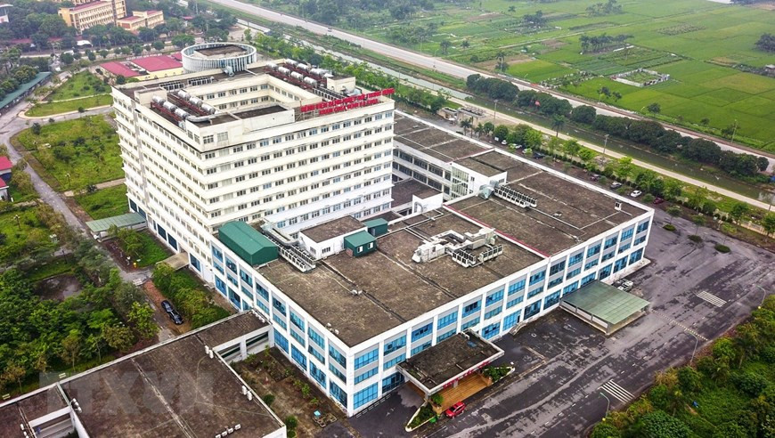 Tính đến ngày 6/5/2021, chùm ca bệnh tại Bệnh viện Bệnh nhiệt đới Trung ương cơ sở Đông Anh đã ghi nhận tổng cộng 32 người. (Ảnh: TTXVN)