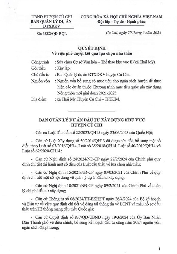 TP HCM: Goi thau gan 58 ty tai Cu Chi co ve tay Cty Tan Binh?-Hinh-2