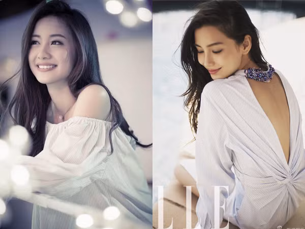 Quả thật, khi so sánh hai bức ảnh của Jun Vũ và người mẫu, diễn viên Angela Baby, có thể thấy ngay nhiều nét đẹp tương đồng rất ấn tượng. Cả hai đều sở hữu mái tóc dài để kiểu đơn giản, vóc dáng thanh mảnh, sexy và đặc biệt là nụ cười gây "nghiện", luôn bừng sáng, là tâm điểm chú ý, cuốn hút người xem trong mỗi bức ảnh.