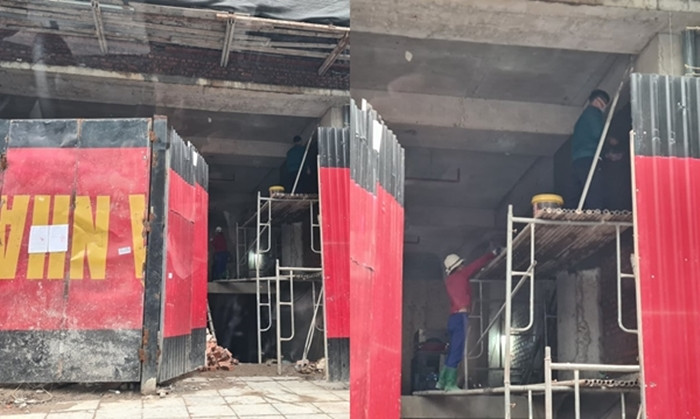 Phuong Doi Can: Cong trinh gay lun nut nha dan, ben ngoai dinh chi... trong van lam thi cong?-Hinh-3