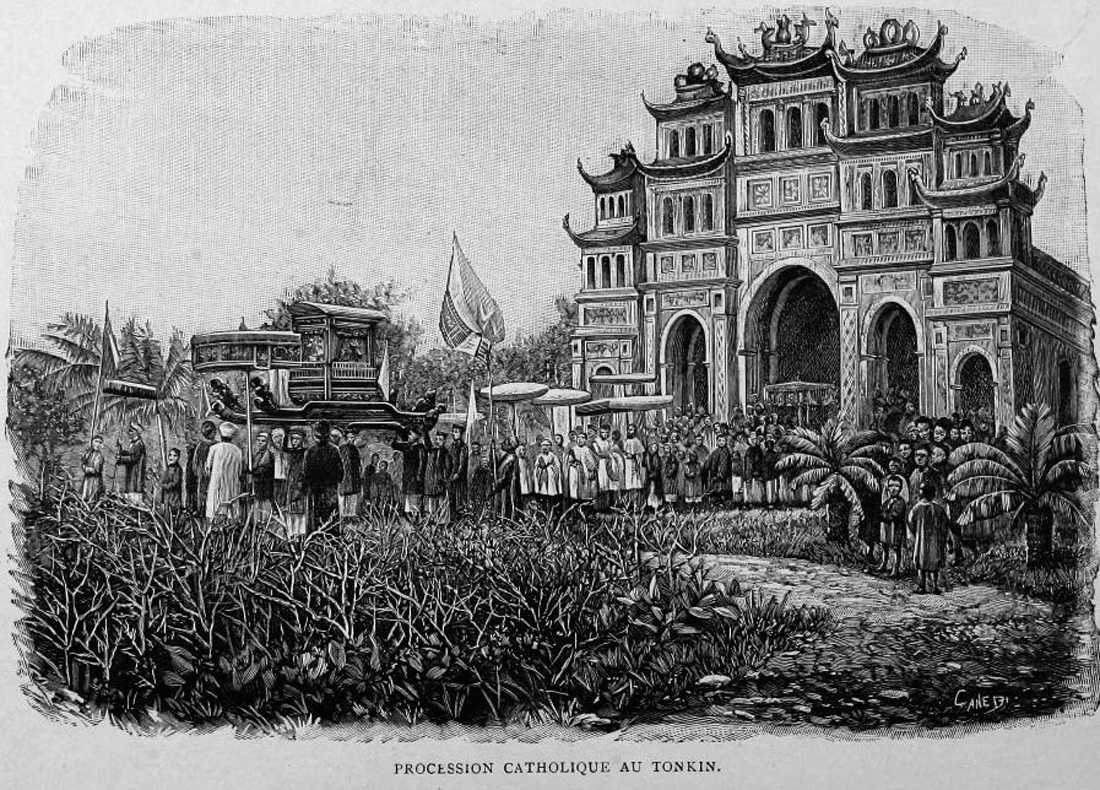 Đám rước tại một nhà thờ Công giáo ở Ninh Bình.