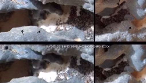 Các vật thể xuất hiện rải rác ở một số địa điểm gần nhau trên sao Hỏa và phần lớn chúng bị bao quanh bởi nhiều đá. Nguồn ảnh: Phys. 