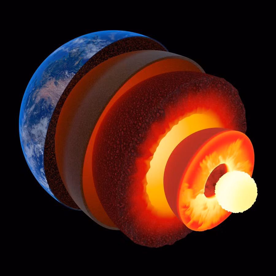 Trước giờ, lõi trong của Trái đất được cho chỉ là một quả bóng sắt, cực rắn chắc, có cấu trúc cực kỳ phức tạp. Nguồn ảnh: Google. 