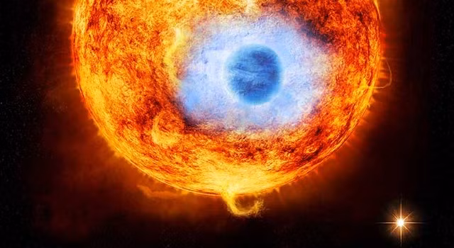 2. Cánh cổng địa ngục trên HD 189733b Hành tinh HD 189733b liên tục phát ra một vòm cổng năng lượng đốt cháy cách Trái Đất khoảng 60 năm ánh sáng. Khu vực này còn đốt cháy nhiều khí Hydro và người ta gọi nó là cánh cổng địa ngục trong không gian. Nguồn ảnh: Google.