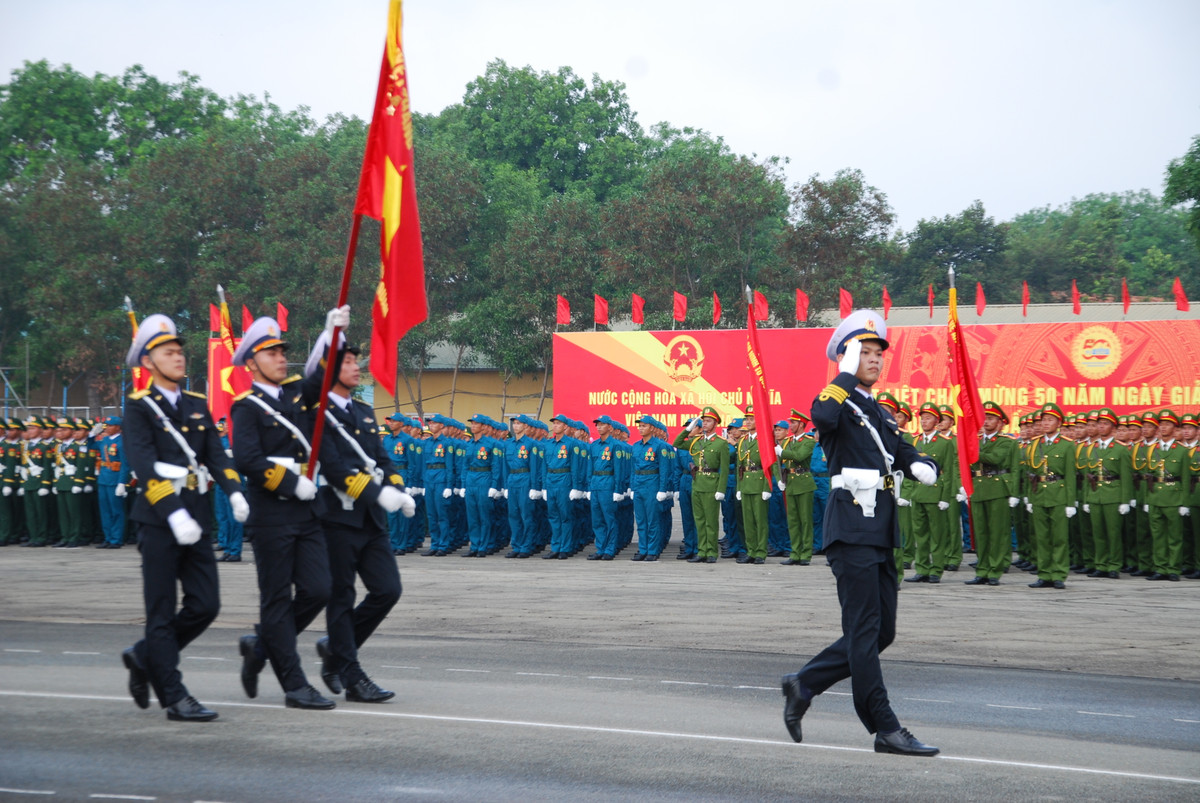 Buổi tổng hợp luyện có các khối của lực lượng vũ trang do Bộ Quốc phòng và Bộ Công an phối hợp thực hiện.