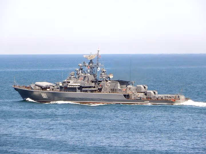 Chiến hạm săn ngầm Ladny có lượng giãn nước toàn tải đến 3.420 tấn, dài 123,5m, rộng 14,1m, mớn nước 4,6m, thủy thủ đoàn 197 người.