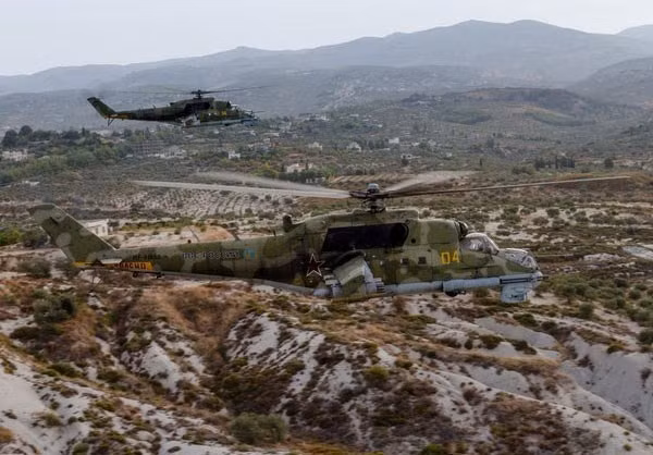 Các trực thăng Mi-24 hoạt động tác chiến theo từng cặp đã khiến cho phiến quân phải khiếp sợ.