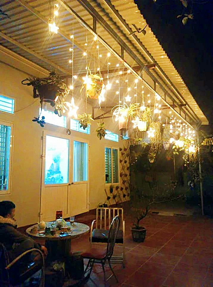 Đối với chị, bình yên là mỗi sáng thức dậy trong ngôi nhà của mình được ngắm cây cỏ, hoa lá, nghe tiếng chim hót líu lo, ong bướm bay quanh nhà, khác hẳn buổi sáng ồn ào nơi thành thị. Ảnh: NVCC.