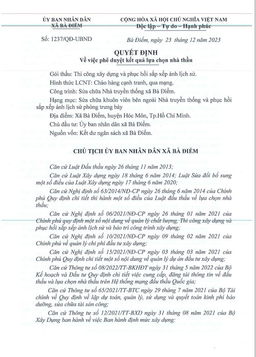 Cty Lê Văn Minh 1 tháng trúng 9 gói xây lắp tại Hóc Môn, TPHCM Cty Le Van Minh 1 thang trung 9 goi xay lap tai Hoc Mon, TPHCM