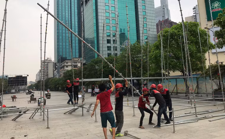 Khu vực lắp đặt màn hình Led khoảng 1000 inch.