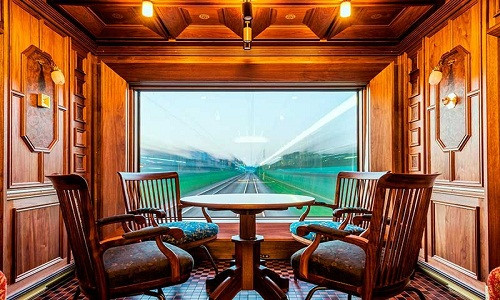 Phần lớn nội thất bên trong được làm bằng chất liệu gỗ quý như gỗ hồng mộc, gỗ thích với thiết kế tỉ mỉ đến từng chi tiết.