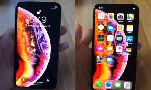 Dù rất cố gắng giữ bí mật về các mẫu iPhone sắp ra mắt nhưng thông tin và ảnh rò rỉ vẫn xuất hiện trên internet. Mới đây nhất là ảnh chụp phiên bản thật của iPhone Xs xuất hiện trước thời điểm sự kiện ra mắt tổ chức nửa ngày. Ảnh: 9to5Mac.