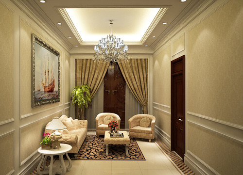 Không gian sinh hoạt chung phong cách châu Âu ở sảnh tầng 2.