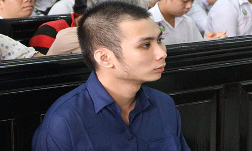 Bị cáo Luân tại phiên tòa.