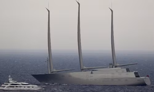 Chiếc du thuyền Sailing Yatch A trị giá hơn 400 triệu USD thuộc sở hữu của tỷ phú người Nga Andrey Melnichenko. Ảnh: Getty Image.
